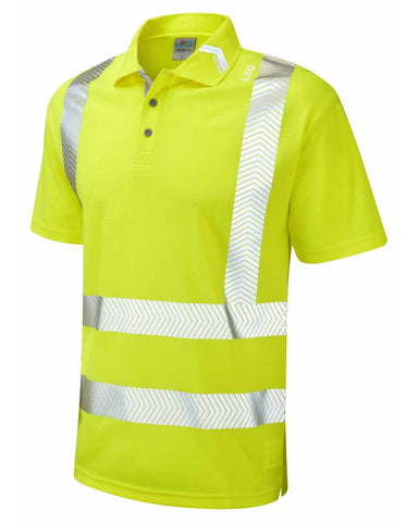 Leo Workwear Hi-Vis Yellow Polo Shirt
