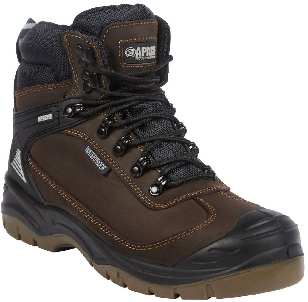 Apache Ranger Waterproof Brown Safety Boots