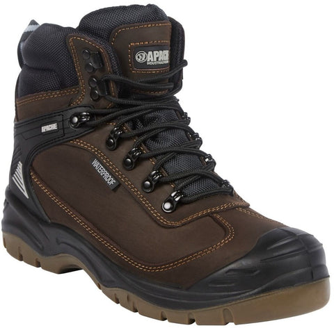 Apache Ranger Waterproof Brown Safety Boots