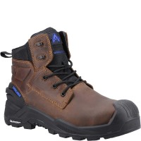Amblers AS980C Crusader Waterproof Safety Boots Brown Metal Free