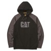 CAT 1050024 Raglan Hoodie Black / Magnet