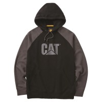 CAT 1050024 Raglan Hoodie Black / Magnet