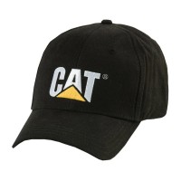 CAT W01791 Trademark Black Logo Cap