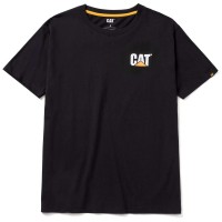 CAT W05324 Trademark Logo Black T-Shirt