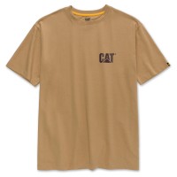 CAT W05324 Trademark Logo Khaki T-Shirt