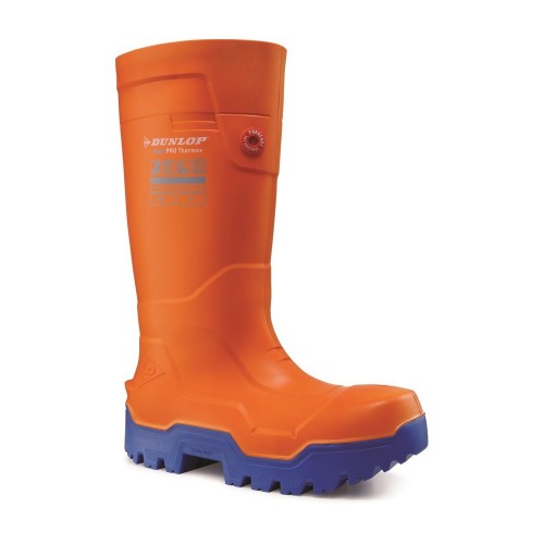 Dunlop Fieldpro Thermo+ Orange Safety Wellingtons