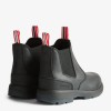 Hunters Drift Black Leather Occupational Non Safety Dealer Boots Slip On 