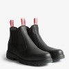 Hunters Drift Black Leather Occupational Non Safety Dealer Boots Slip On 