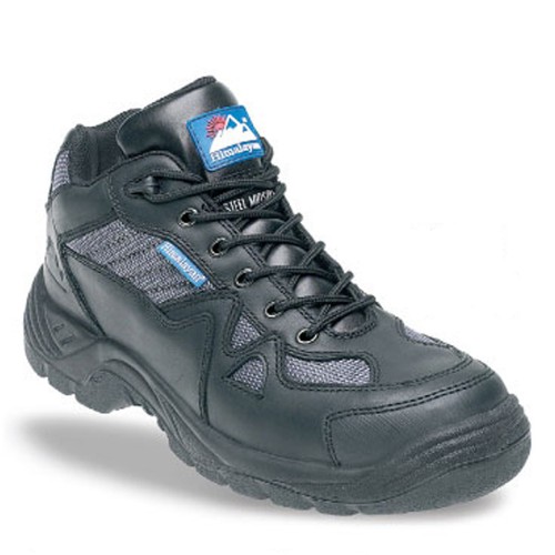 Himalayan 4010 Black/Silver Leather Safety Trainers