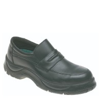 Himalayan 611 Black Leather Wide Grip Safety Shoes