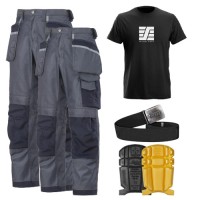 Snickers 2 x 3212 Trousers Plus SD T-Shirt & Knee Pads, A PTD Belt