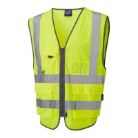Leo Workwear Barnstaple Class 2 GO/RT Yellow Superior Hi Vis Waistcoat