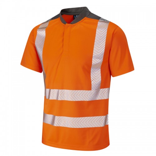 Leo Workwear Putsborough Hi-Vis Performance T-Shirt Orange