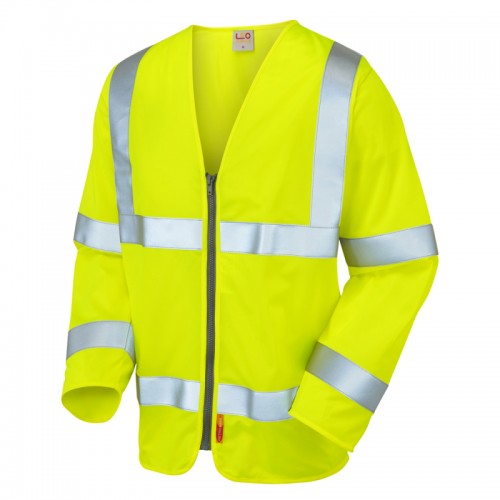 Leo Workwear Merton Hi-Vis Fire Retardant Waistcoat Yellow