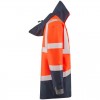 Leo Workwear Clovelly Orange Navy Hi Vis Anorak