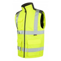 Leo Workwear Torrington Class 2 Yellow Hi Vis Body Warmer