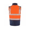 Leo Workwear Halsinger Hi Vis Orange/Navy Class 1 Body Warmer