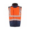 Leo Workwear Halsinger Hi Vis Orange/Navy Class 1 Body Warmer