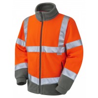 Leo Workwear Hartland Class 3 GO/RT Orange Fleece Jacket