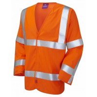 Leo Workwear Meshaw Class 3 LFS Anti Static Orange Hi Vis Waistcoat