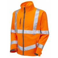 Leo Workwear Buckland Class 3 GO/RT Orange Softshell Jacket