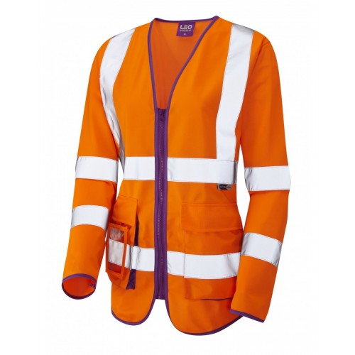Leo Workwear Beaworthy Class 2 Orange Sleeved Waistcoat