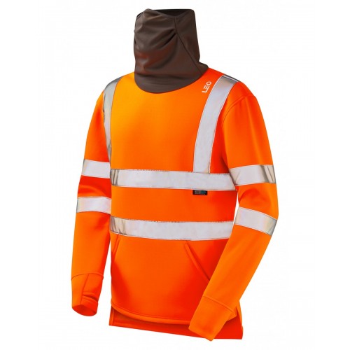 Leo Workwear Combesgate Orange Snood Sweatshirt