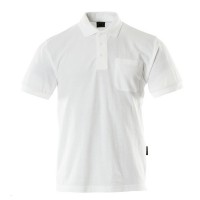 Mascot Crossover Borneo Polo Shirt With Chest Pocket - White