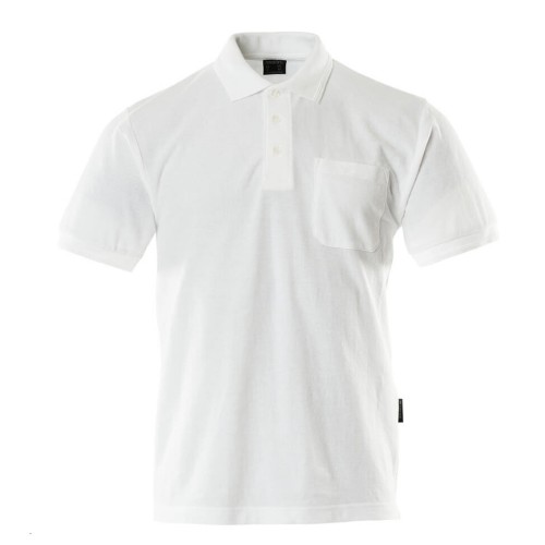 Mascot Crossover Borneo Polo Shirt With Chest Pocket - White Mascot Crossover Borneo Polo Shirt With Chest Pocket - White