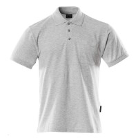 Mascot Crossover Borneo Polo Shirt With Chest Pocket - Grey-flecked