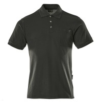 Mascot Crossover Borneo Polo Shirt With Chest Pocket - Black