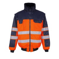 Mascot Livigno Safe Image 00920 Orange Navy Pilot Jacket