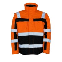 Mascot Loreto Safe Complete 09335 Winter Jacket Water Orange Navy Repellent Class 3