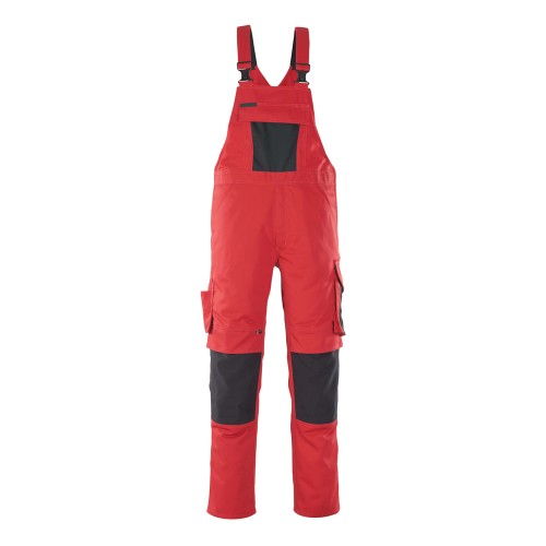 Mascot Safe Unique Leipzig Bib & Brace With Kneepad Pockets - Red/black Mascot Safe Unique Leipzig Bib & Brace With Kneepad Pockets - Red/black