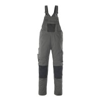 Mascot Safe Unique Leipzig Bib & Brace With Kneepad Pockets - Dark Anthracite/black