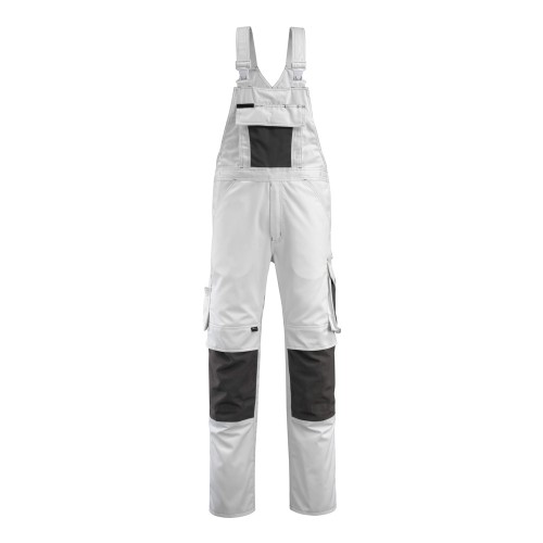 Mascot Safe Unique Augsburg Bib & Brace With Kneepad Pockets - White/dark Anthracite Mascot Safe Unique Augsburg Bib & Brace With Kneepad Pockets - White/dark Anthracite