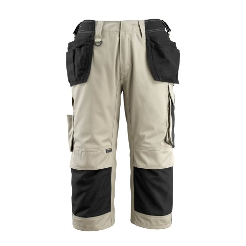 Mascot Safe Unique Lindau 3/4 Length Pants With Kneepad Pockets And Holster Pockets - Light Khaki/black Mascot Safe Unique Lindau 3/4 Length Pants With Kneepad Pockets And Holster Pockets - Light Khaki/black