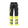 Mascot Leeds Safe Supreme 15679 Trousers With Kneepad Pockets Dark Navy Yellow