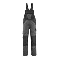Mascot Light Bib & Brace With Kneepad Pockets - Dark Anthracite/black