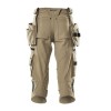 Mascot Advanced 17049 3/4 Length Pants With Kneepad Pockets And Holster Pockets - Light Khaki