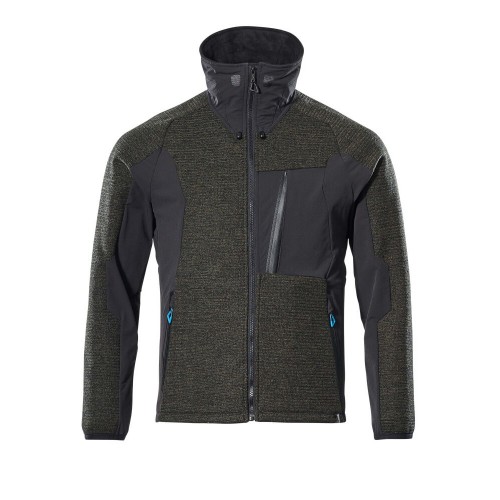 Mascot Advanced 17105 Knitted Jacket With Zipper Moss Green Black Mascot Advanced 17105 Knitted Jacket With Zipper Moss Green Black