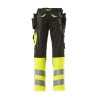 Mascot Safe Supreme 17531 Trousers With Holster Pockets Black Yellow