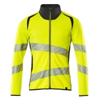 Mascot Accelerate 19184 Sweatshirt With Zipper Hi-Vis Yellow Dark Navy