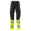 Mascot Accelerate 19879 Trousers With Kneepad Pockets Black Hi-Vis Yellow