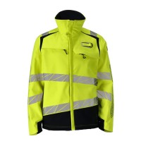 Mascot Accelerate 21002 Hi-Vis Yellow / Dark Navy Softshell Jacket