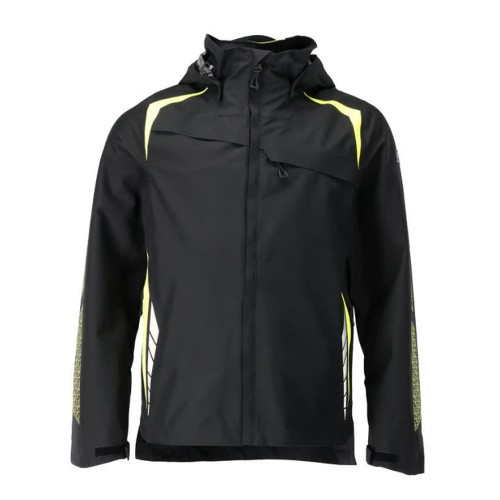 Mascot Accelerate 23001 Waterproof Outer Shell Jacket Black / Hi-Vis Yellow Mascot Accelerate 23001 Waterproof Outer Shell Jacket Black / Hi-Vis Yellow