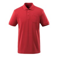 Mascot Crossover Orgon Polo Shirt With Chest Pocket Red