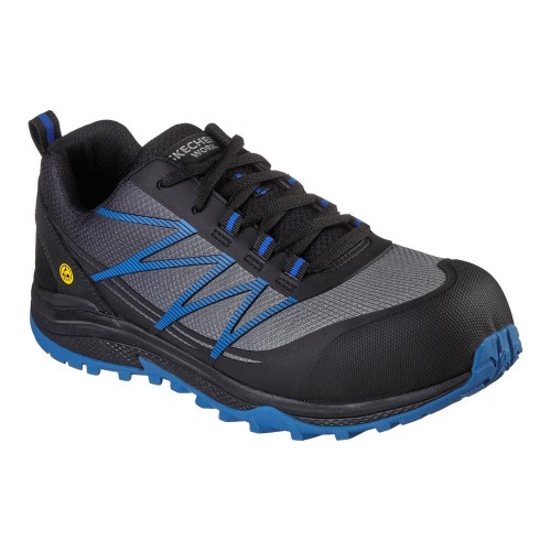 Skechers Puxal Safety Trainers Black/Blue Skechers Puxal Safety Trainers Black/Blue
