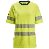 Snickers 2567 ProtecWork Class 2 Hi-Vis Yellow Women's T-Shirt
