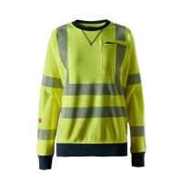 Snickers 2876 ProtecWork Women's Class 3/2 Hi-Vis Yellow / Navy Sweatshirt